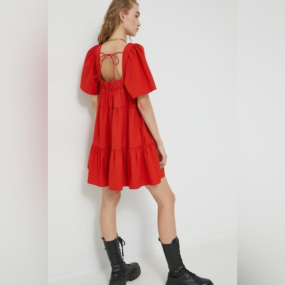 Abercrombie & Fitch Angel Sleeve Trapeze Mini Dress - Picture 2 of 14